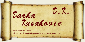 Darka Kušaković vizit kartica